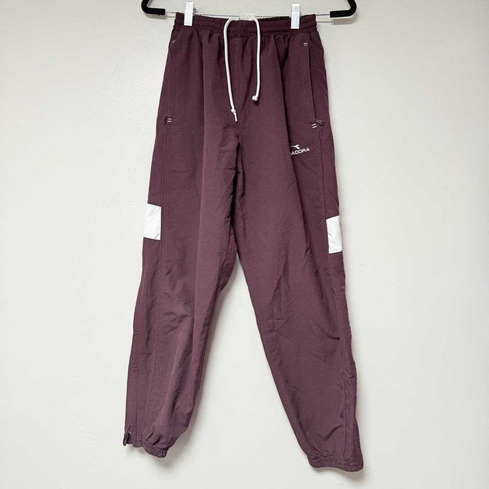 Diadora Women's maroon Workout Jogger‎ Pants Size Small